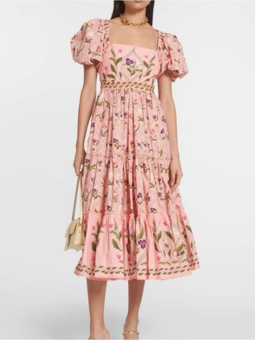 Agua by Agua Bendita Alga Pacifico tiered cotton midi dress